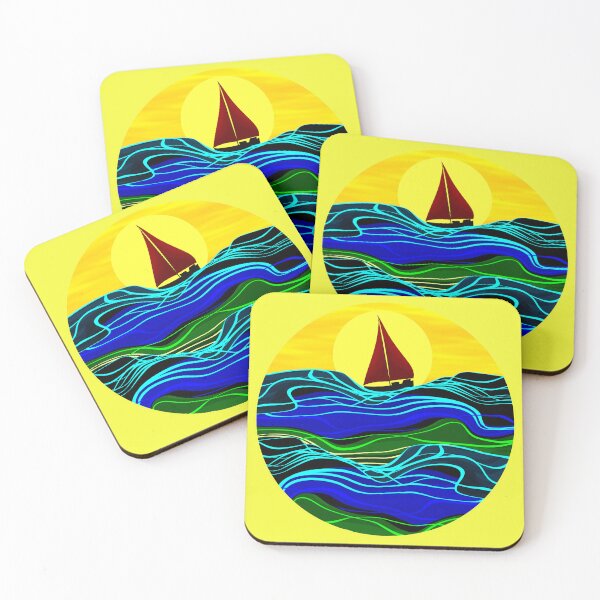 Item preview, Sailboat on Vibrant Ocean Waves designed and sold by Andrew  Hitchen.