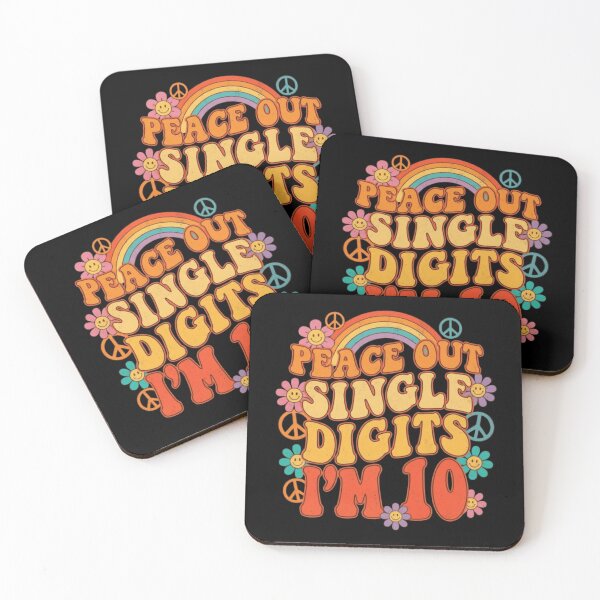 Item preview, Peace Out Single Digits I'M 10 Happy 10th Birthday  designed and sold by Thread&Fable.