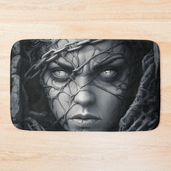 Item preview, Chained Stone Face Fantasy Horror Gothic Design designed and sold by Shoot-The-Moon.