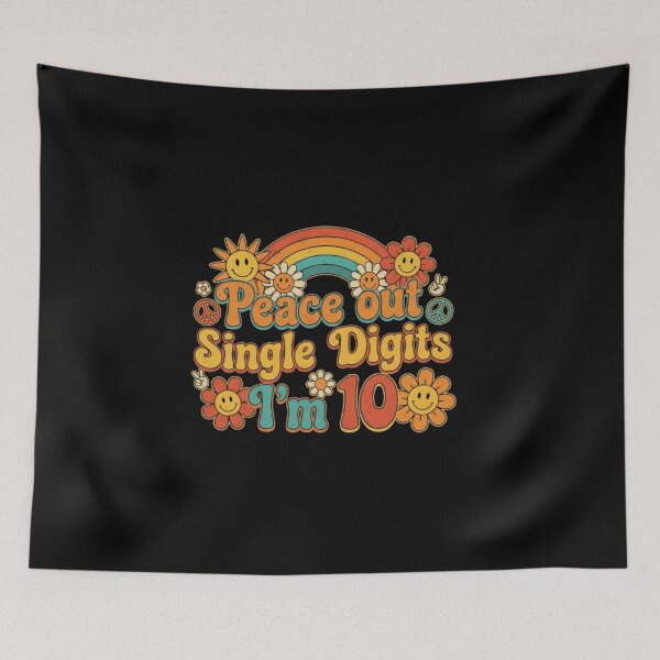 Item preview, Peace Out Single Digits I'M 10 Happy 10th Birthday  designed and sold by Thread&Fable.
