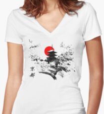 Kyoto Japan Old Capital Women's Fitted V-Neck T-Shirt
