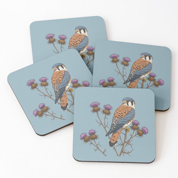 Item preview, American Kestrel on Thistle Wildlife Nature Bird designed and sold by BirdsnStuff.
