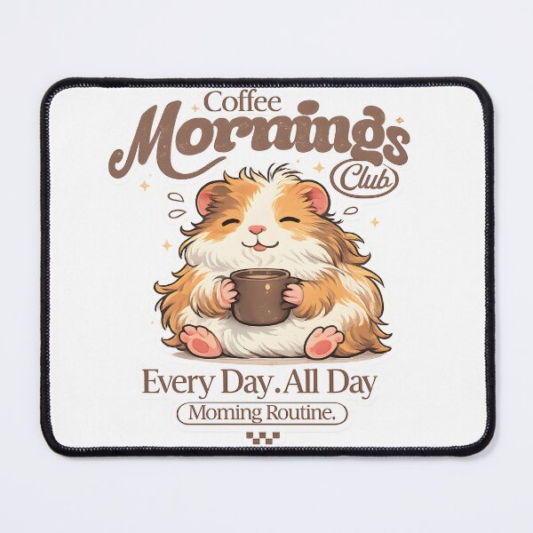 Item preview, Guinea Pig Drinking Coffee designed and sold by MarceloArtesAI.