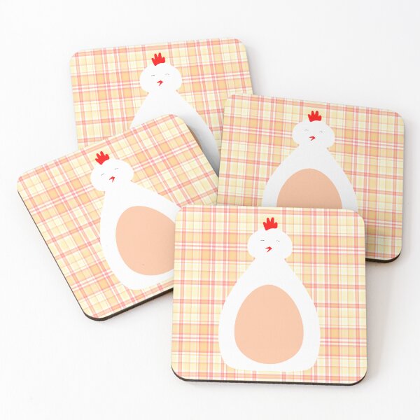 Item preview, White Easter Chicken on Plaid – Elegant Spring Holiday Design designed and sold by CreaTwinkles.
