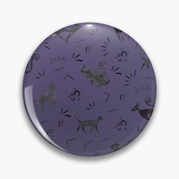 Item preview, Cave Art Cats on Dark Gray Indigo designed and sold by KSimpson838.