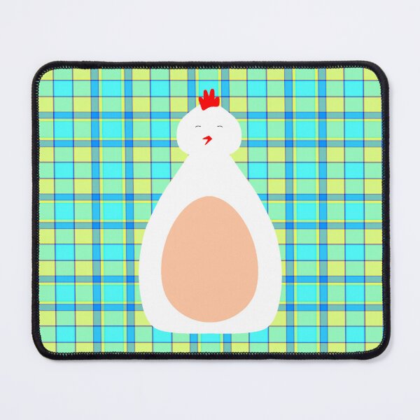 Item preview, White Easter Chicken on Plaid – Elegant Spring Holiday Design designed and sold by CreaTwinkles.