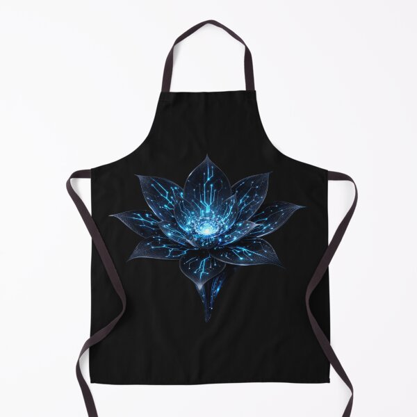 Item preview, Carbon Fibre Flower – Futuristic blue tech flower with circuit glow designed and sold by slinsish.