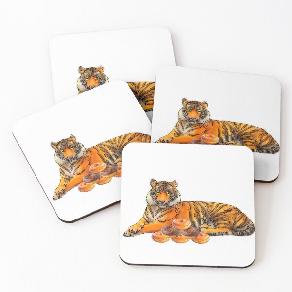 Item preview, Maple the Tiger With donuts mukbang– Animalzandfood  designed and sold by Ashley’sAnimalz.