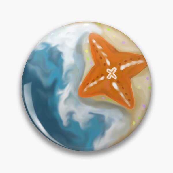Item preview, Orange Starfish on the Shore designed and sold by AstrixStickers.