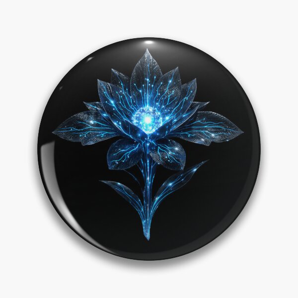 Item preview, Carbon Nano Bloom – Futuristic tech flower in nano style (Sci-Fi Floral Statement) designed and sold by slinsish.