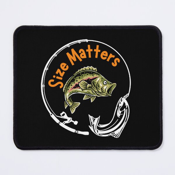 Item preview, Fishing lover size matters funny designed and sold by ClickATee Store .