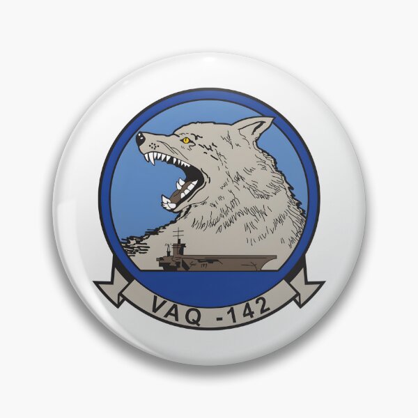Item preview, VAQ-142 Gray Wolves Electronic Attack Squadron Emblem designed and sold by CharlieDesings.
