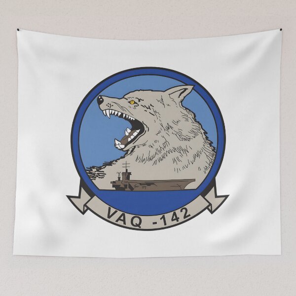 Item preview, VAQ-142 Gray Wolves Electronic Attack Squadron Emblem designed and sold by CharlieDesings.