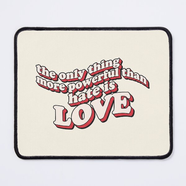 Item preview, Powerful Love Over Hate Retro Groovy Typography designed and sold by zzz888.