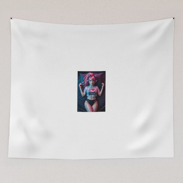 Item preview, Cybernetic Neko Girl in Pink Neon Repose designed and sold by CathryneDelamort.