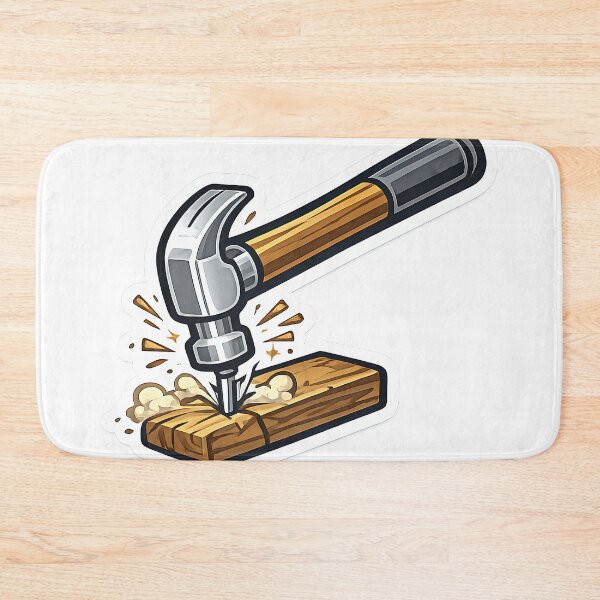 Item preview, Hammer and Nail Sticker | Carpenter Design designed and sold by Lifesaprint.