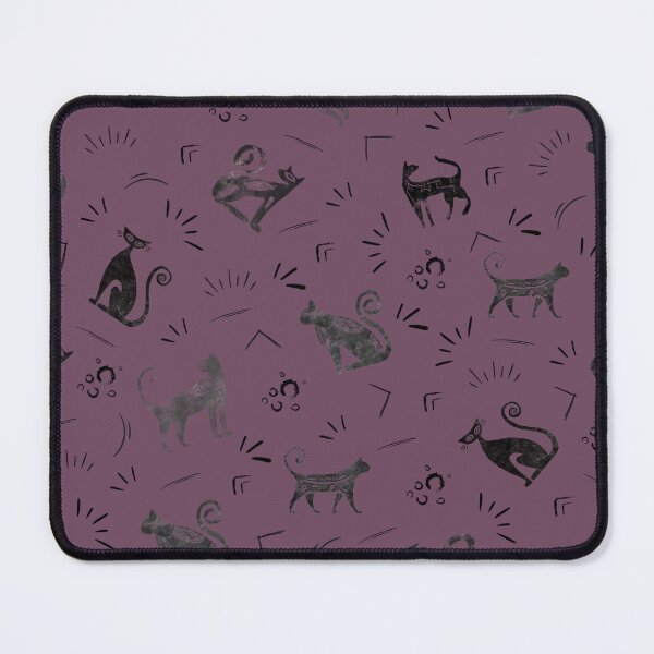 Item preview, Cave Art Cats on Dark Gray Magenta designed and sold by KSimpson838.