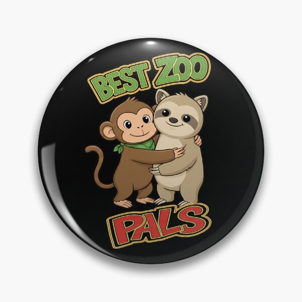 Item preview, Monkey and Raccoon Best Friends - Zoo Pals designed and sold by Art-Arcade6.