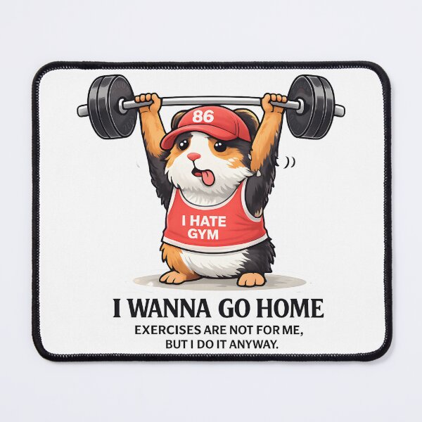 Item preview, I hate gym! designed and sold by MarceloArtesAI.