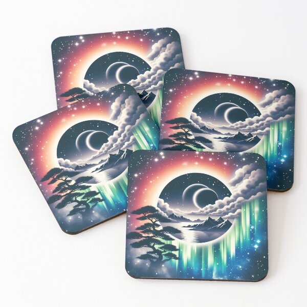 Item preview, Northern Lights and Eclipse, Ai Generated Art   designed and sold by ACC .