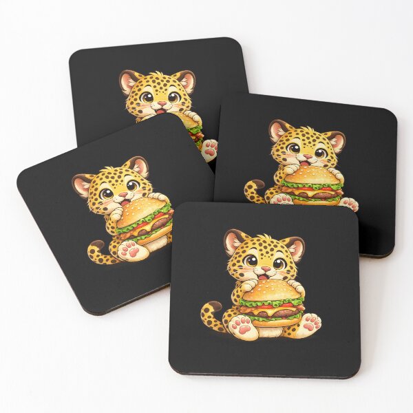 Item preview, Cute Cheetah Eating Burger Funny designed and sold by JODYSMORGAN.