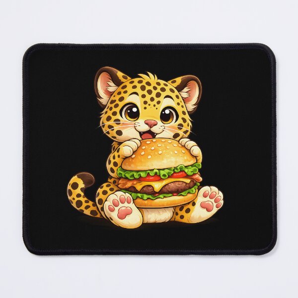 Item preview, Cute Cheetah Eating Burger Funny designed and sold by JODYSMORGAN.
