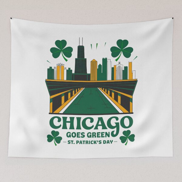 Item preview, Vintage Retro Chicago Goes Green – St. Patrick’s Day Chicago Skyline Design 2026 designed and sold by pod24.
