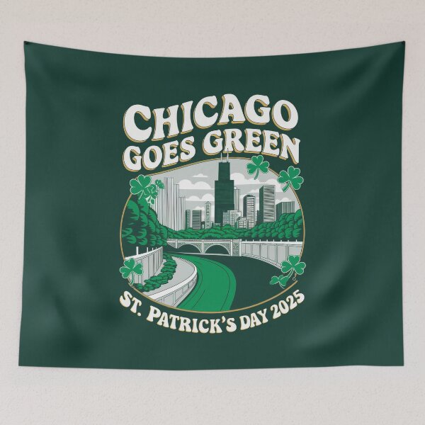 Item preview, St. Patrick's Day-Minimal Retro Vintage - Chicago Goes Green - St. Patrick's Day 2026 Design designed and sold by pod24.