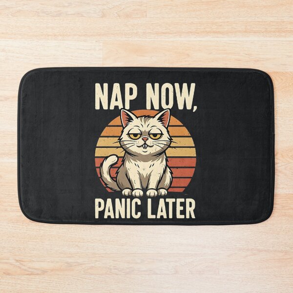 Item preview, Nap Now Panic Later – Funny Cat Meme - Sarcastic Quotes designed and sold by Taans-Creation.