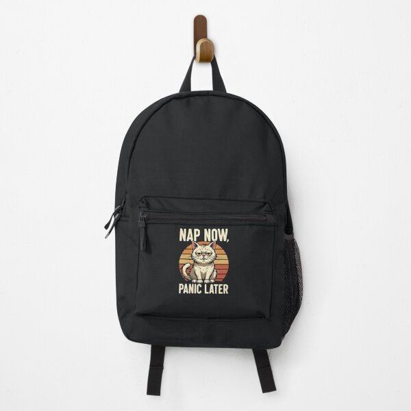 Item preview, Nap Now Panic Later – Funny Cat Meme - Sarcastic Quotes designed and sold by Taans-Creation.