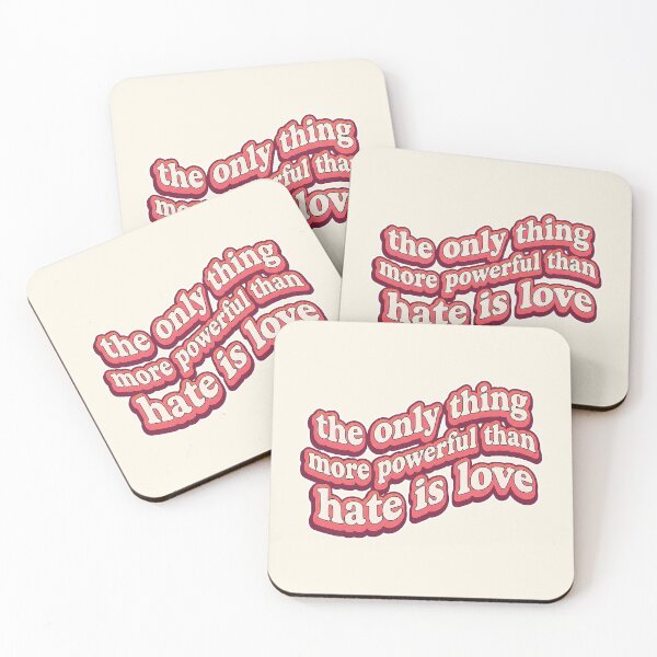 Item preview, Powerful Love Over Hate Retro Typography designed and sold by zzz888.
