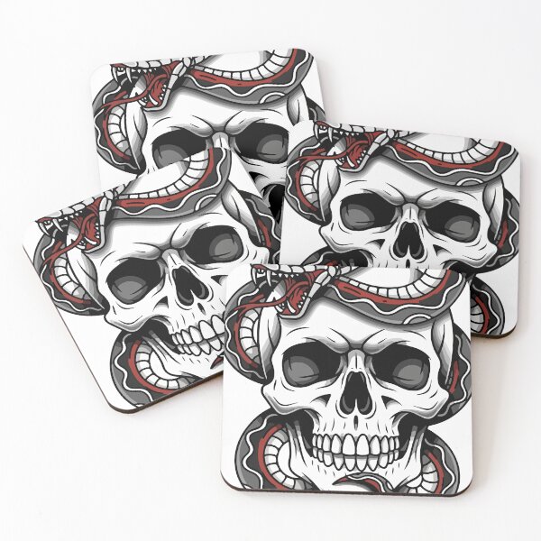 Item preview, Mysterious Skull with Coiled Snake Vector Graphic Design designed and sold by mdpzart.