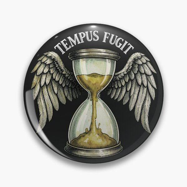 Item preview, Tempus Fugit Winged Hourglass | Dark Academia Time Flies designed and sold by VENOHA.
