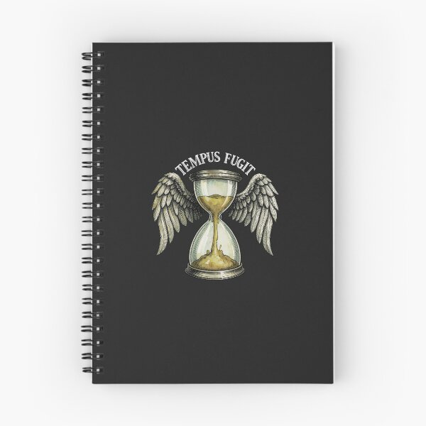 Item preview, Tempus Fugit Winged Hourglass | Dark Academia Time Flies designed and sold by VENOHA.