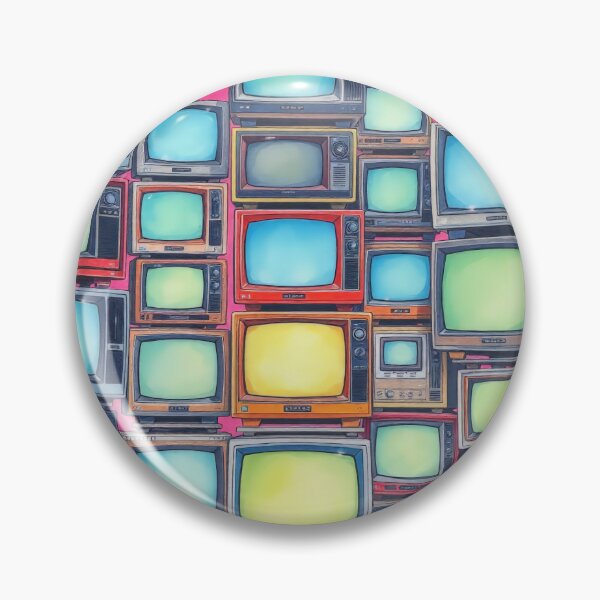 Item preview, Retro TV Wall Dinosaurs Astronauts Space Sci-Fi Art designed and sold by Cine8.
