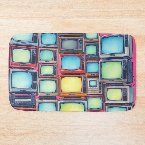 Item preview, Retro TV Wall Dinosaurs Astronauts Space Sci-Fi Art designed and sold by Cine8.