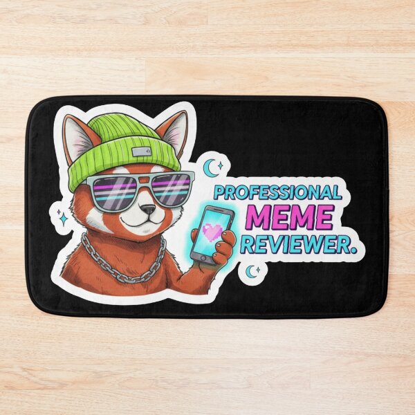 Item preview, Professional Meme Reviewer Red Panda Sticker - Ironic  Internet Humor & Neon Aesthetic designed and sold by Ishqkidua.