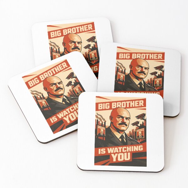 Item preview, 1984 Big Brother Is Watching You Poster – Dystopian Surveillance Propaganda Art Print designed and sold by screenpromos.