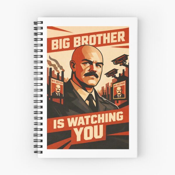 Item preview, 1984 Big Brother Is Watching You Poster – Dystopian Surveillance Propaganda Art Print designed and sold by screenpromos.