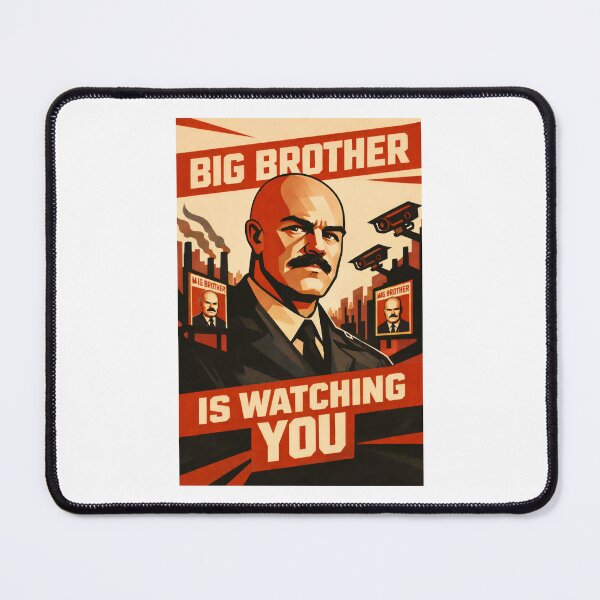 Item preview, 1984 Big Brother Is Watching You Poster – Dystopian Surveillance Propaganda Art Print designed and sold by screenpromos.