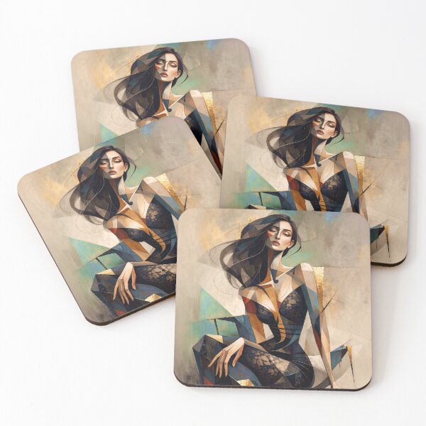 Item preview, The Geometry of Grace - Cubist Reverie designed and sold by Jani-art-world.