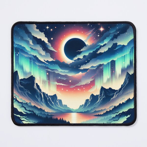 Item preview, Northern Lights and Eclipse, Ai Generated Art   designed and sold by ACC .