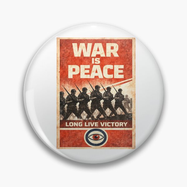 Item preview, War Is Peace Poster – 1984 Dystopian Propaganda Art with Marching Soldiers designed and sold by screenpromos.
