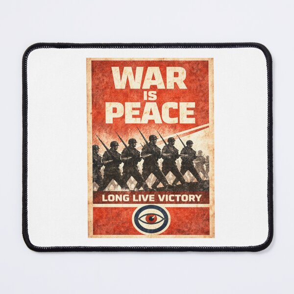 Item preview, War Is Peace Poster – 1984 Dystopian Propaganda Art with Marching Soldiers designed and sold by screenpromos.