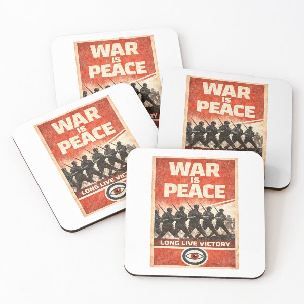 Item preview, War Is Peace Poster – 1984 Dystopian Propaganda Art with Marching Soldiers designed and sold by screenpromos.