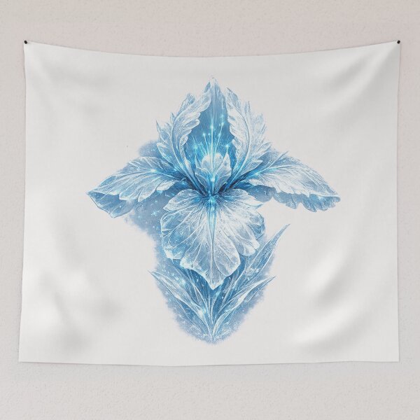 Item preview, Cryo-Iris Plus LED – Ice-blue futuristic iris with light core (Frost Floral Design) designed and sold by slinsish.