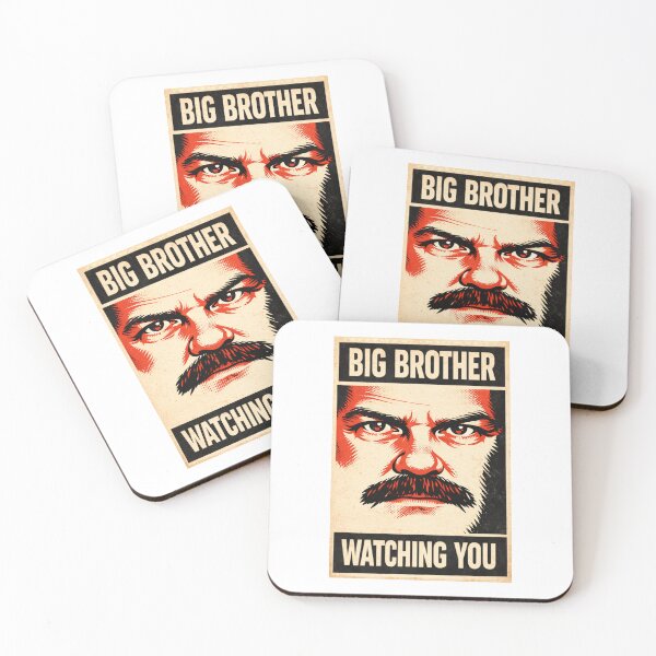 Item preview, Big Brother Is Watching You Poster – 1984 Dystopian Surveillance Propaganda Art Print designed and sold by screenpromos.