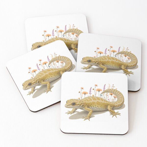 Item preview, Leopard Gecko Wildflowers Colored Pencil Style designed and sold by BloomStudio1.