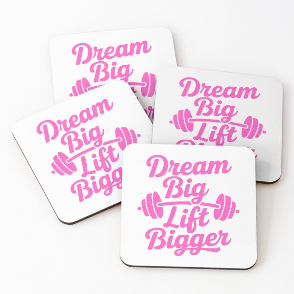 Item preview, Dream Big Lift Bigger! Pink Gym Girl designed and sold by PMCreative.