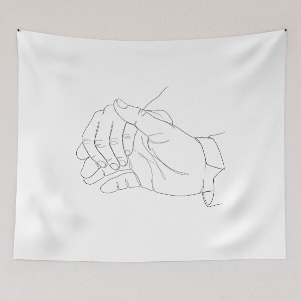 Item preview, Pride and Prejudice Holding Hands Line Art Romance designed and sold by Fenay Designs.